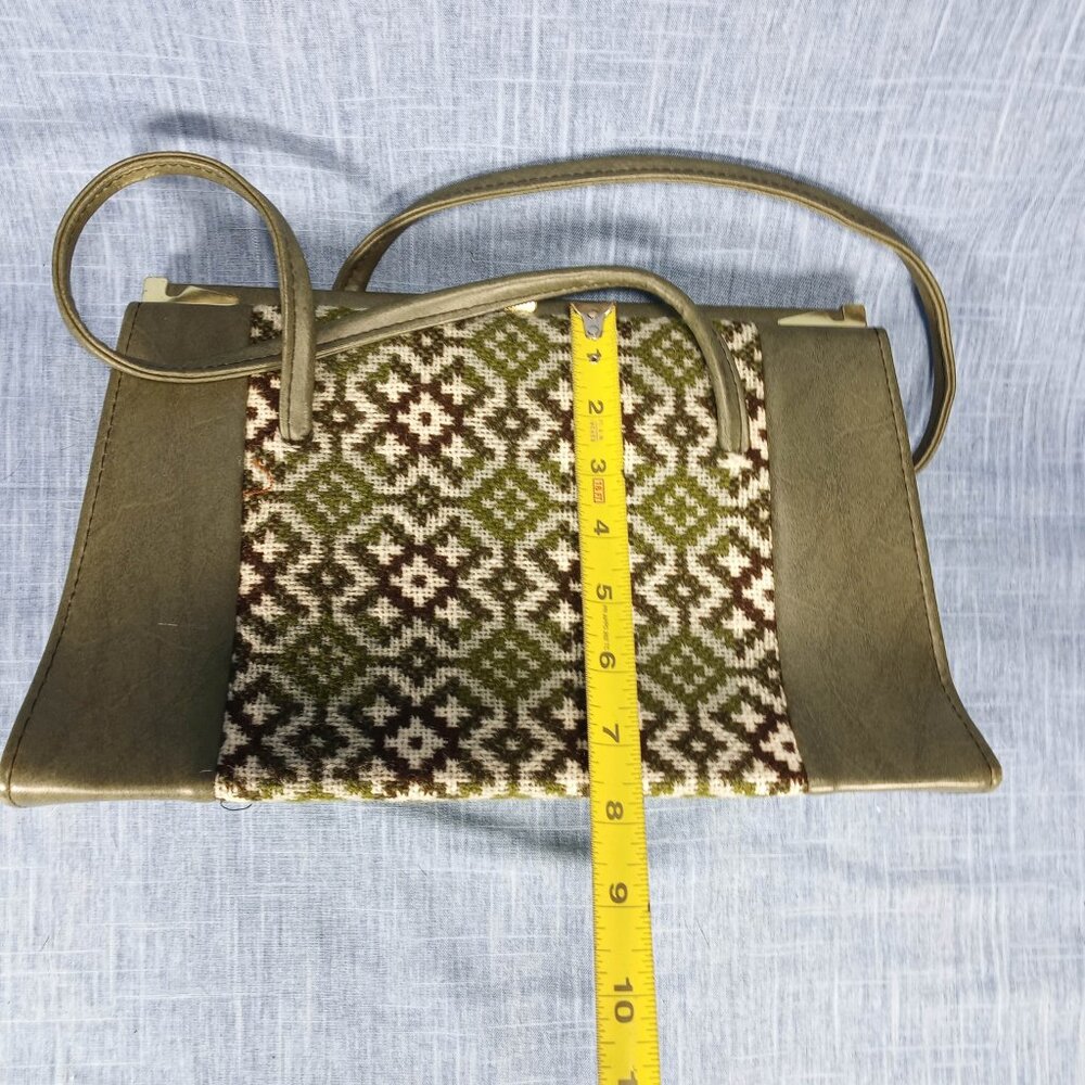 1960's Olive with Welsh Fabric Structured Purse - Picture 9 of 9